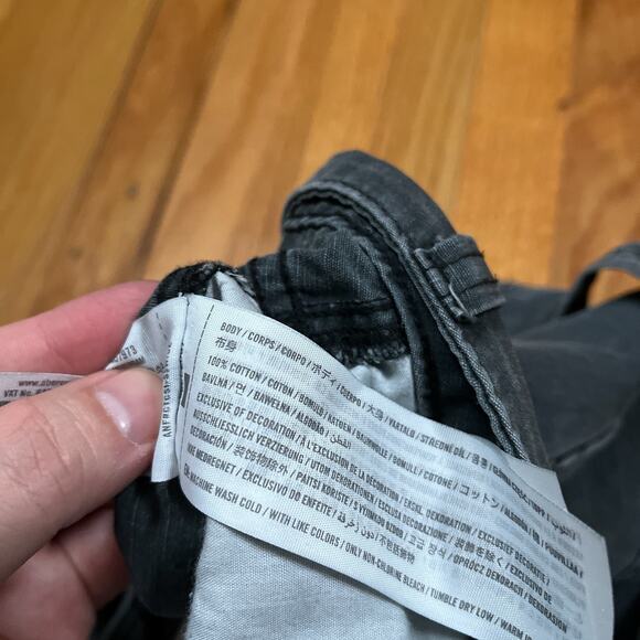 Abercrombie & Fitch Mens 34x27 Loose Fit Double Knee Carpenter Pant Gray Fading - Picture 4 of 10